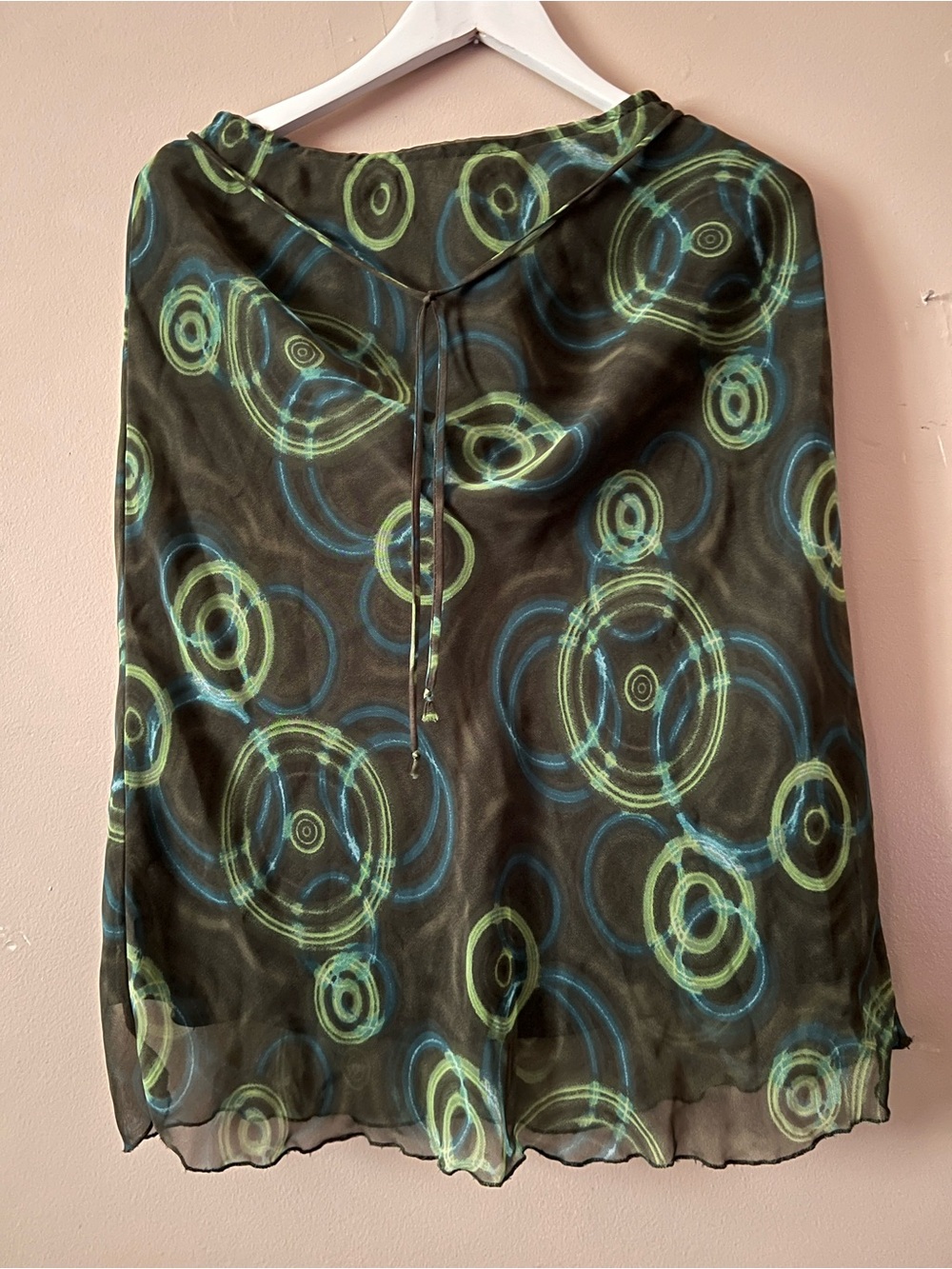 Clio vintage 90s y2k grunge vibrant midi skirt geometric whimsy coquette cottage